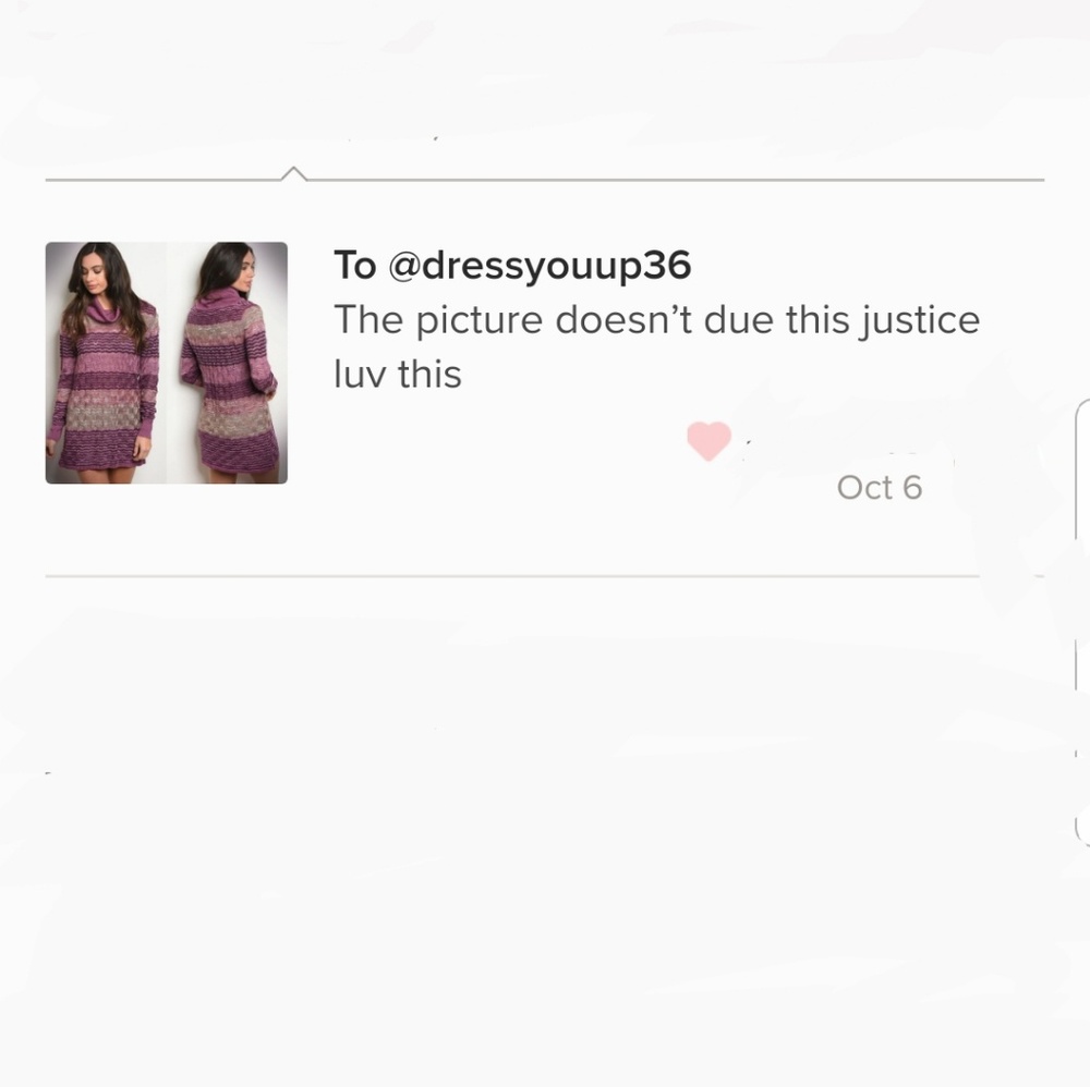 Last 1!💜Purple Striped Cowl Neck Tunic/Dress - Picture 3 of 3